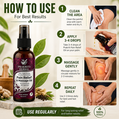 Prakriti Smoke Pain Relief & Massage Oil - 100% Working 🌿