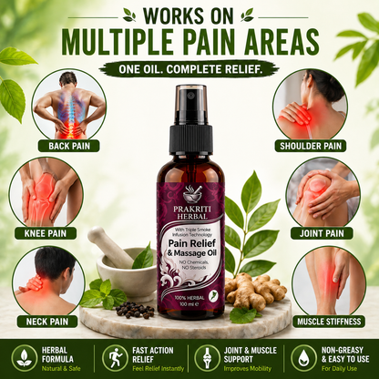 Prakriti Smoke Pain Relief & Massage Oil - 100% Working 🌿