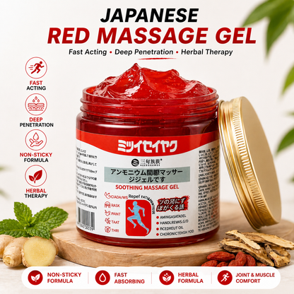 Japanese Red Massage Gel – Fast Pain Relief for Joints & Muscles