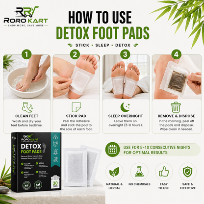 RoroKart Foot Detox Patch - Best Diabetes Relief Patch For Your Health
